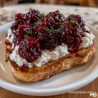 Blackberry Goat Cheese Crostini: 17 Min