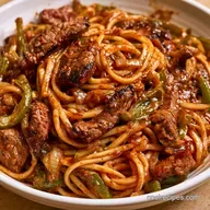 Philly Cheesesteak Pasta One-Pot
