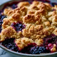 Blackberry Cobbler with Golden Crust