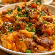 Sweet Potato Ground Beef Casserole for 4
