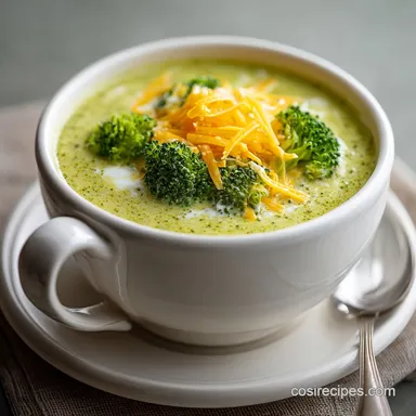 Broccoli Cheese Soup with Sharp Cheddar in 20 Min