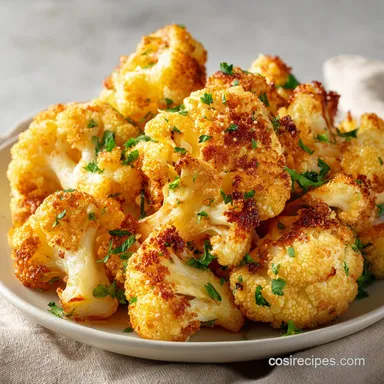 Air Fryer Roasted Cauliflower in 20 Minutes Recipe Card