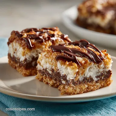 Almond Joy Cookie Bars for 16 Servings Recipe Card