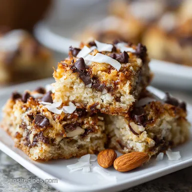 Almond Joy Cookie Bars for 16 Servings