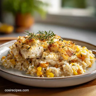 Angel Chicken Rice Casserole: 50 Minute Creamy Baked Dinner Recipe Card