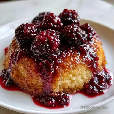 Baked Blackberry Pudding for 10 Servings Recipe Card