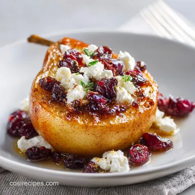 Baked Pear with Feta and Honey in 30 Minutes
