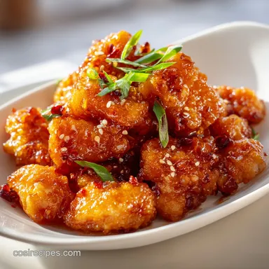 Baked Sweet and Sour Chicken for 4 Servings: Crispy Oven Method Recipe Card