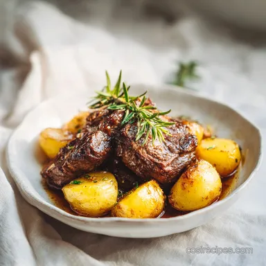 Baked Beef Chops With Potatoes in 50 Minutes Recipe Card