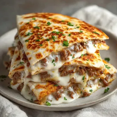 Beef Quesadillas in 20 Minutes Recipe Card
