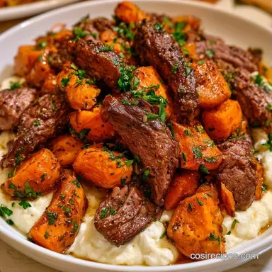 Beef Sweet Potato Bowl in 30 Minutes Recipe Card