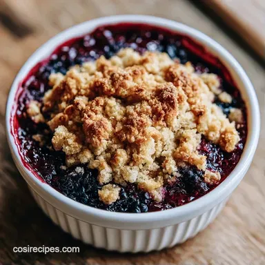 Blackberry Crumble with Oats Recipe Card