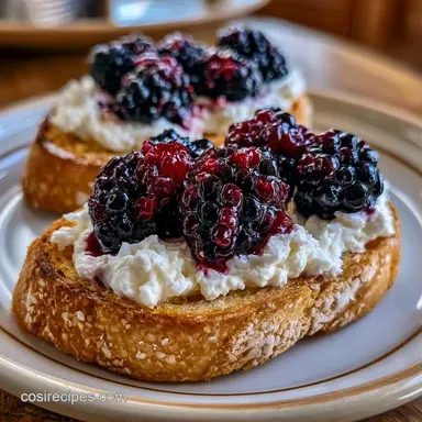 Blackberry Goat Cheese Crostini: 17 Min Recipe Card