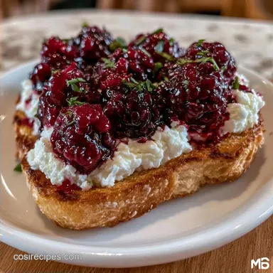 Blackberry Goat Cheese Crostini: 17 Min