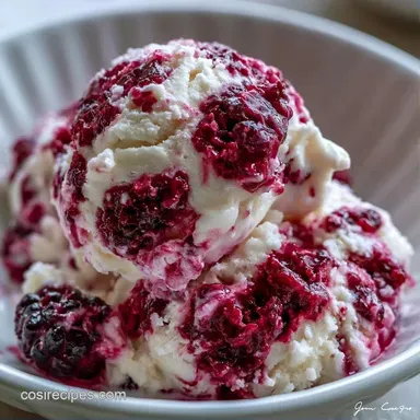Creamy Blackberry Swirl Ice Cream Recipe Card