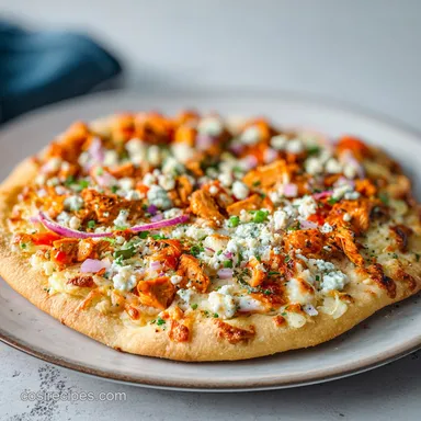 Buffalo Chicken Pizza for 4 Servings with Honey Buffalo Glaze