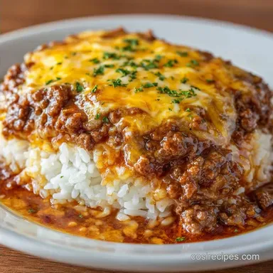 Cheesy Beef Rice in 30 Minutes