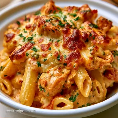 Cheesy Chicken Pasta Bake in 50 Minutes