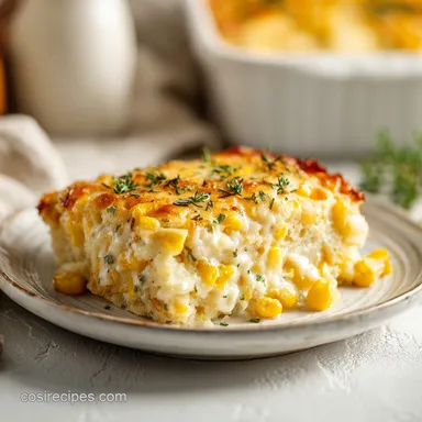 Cream Cheese Corn Casserole: Baked Creamy Side for 10 Servings
