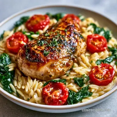 Boursin Chicken Orzo One-Pan Bake Recipe Card