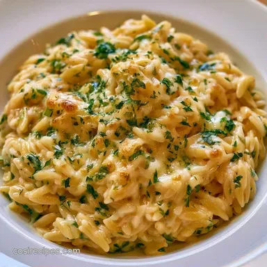 Creamy Boursin Orzo Bake Recipe Card