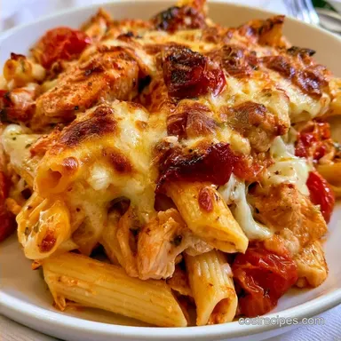 SunDried Tomato Chicken Pasta Bake for 4