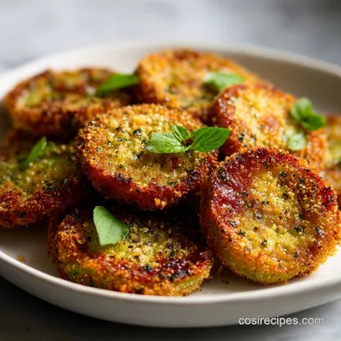 Fried Green Tomatoes Recipe for 4 Servings Recipe Card