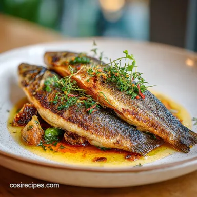 Pan Seared Branzino Recipe with Lemon Butter Recipe Card