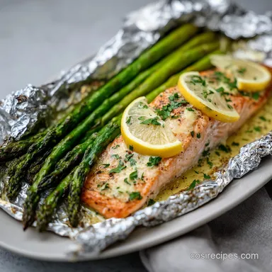 Baked Salmon Recipe in Foil for 4 Servings