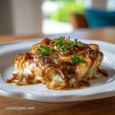 French Onion Chicken Bake for 4 Servings: Caramelized and Golden