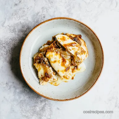French Onion Chicken Casserole for 6 Recipe Card