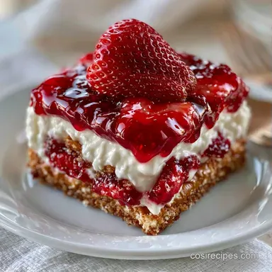 Fresh Strawberry Pretzel Salad for 12 Recipe Card