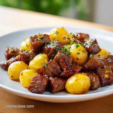 Garlic Butter Steak and Potatoes (30 Min) Recipe Card