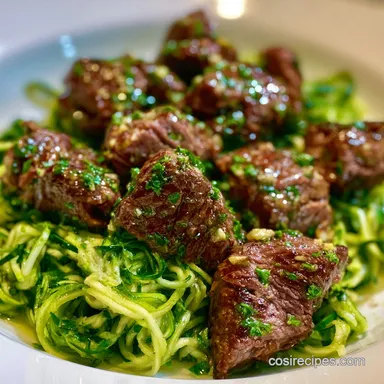 Garlic Butter Steak Bites in 25 Minutes Recipe Card