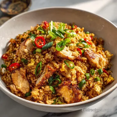 Chicken Fried Rice with Garlic in 25 Minutes