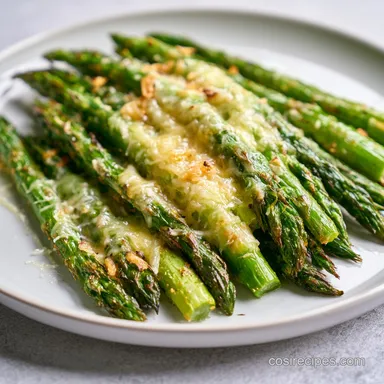 Garlic Parmesan Roasted Asparagus: Crispy Recipe Card