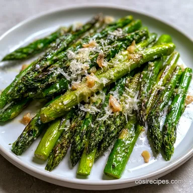 Garlic Parmesan Roasted Asparagus: Crispy