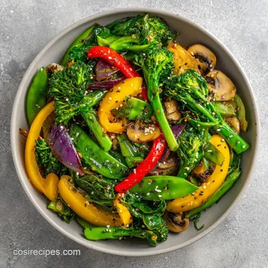 Healthy Sauteed Vegetables Recipe in 20 Minutes for 4 Servings Recipe Card