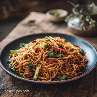 Homemade Hibachi Noodles Recipe for 4 Servings Recipe Card