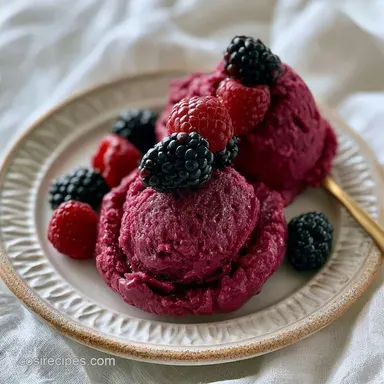 Blackberry Ice Cream for 8 Scoops