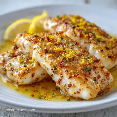 Lemon Baked White Fish for 4 Servings Recipe Card