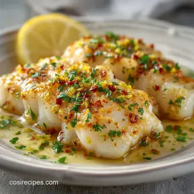 Lemon Baked White Fish for 4 Servings