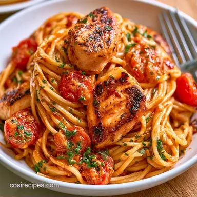 Marry Me Chicken Pasta in 25 Minutes Recipe Card