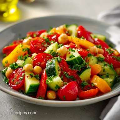 Mediterranean Salad Recipe in 20 Minutes for 4 Servings Recipe Card