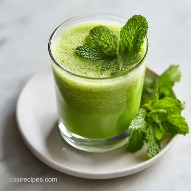 Minty Green Smoothie: Silky Refreshing Blend in 5 Minutes Recipe Card