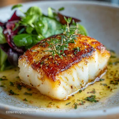 Pan Seared Chilean Sea Bass with Lemon Butter
