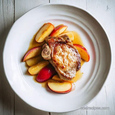 Pork Chops with Apples and Apple Juice for 4 Servings