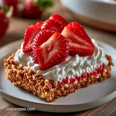 Pretzel Strawberry Salad Recipe for 12 Recipe Card