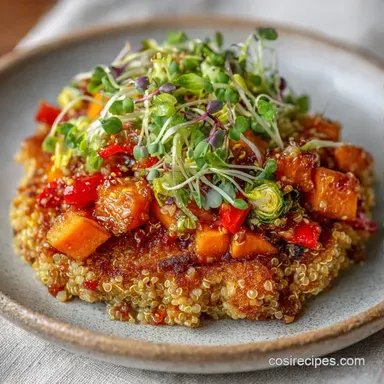 Roasted Vegetable Quinoa Bowl Meal Prep Recipe Card