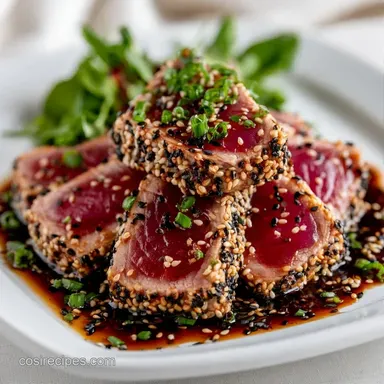 Seared Ahi Tuna with Sesame Seeds Recipe Card